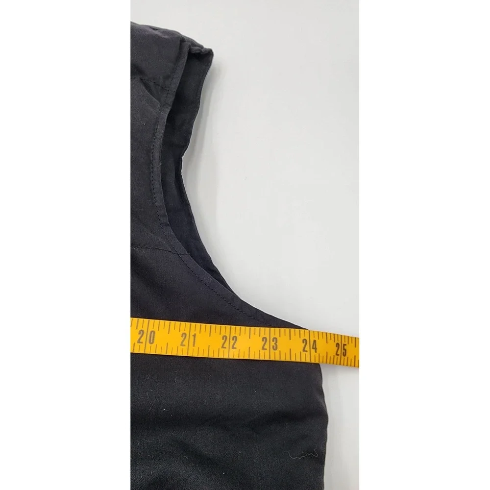 St Johns‎ Bay Mens Puffer Vest Black Full Snap Pockets Size L Lined Zip Snap